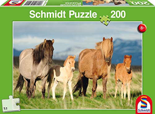 Schmidt Spiele 56199 Caballos Familia Puzzles, 200 Piezas