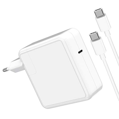 SIMPFUN Cargador USB C de 87 W, compatible con Mac Book Pro USB C, cargador de repuesto de 87 W, para 2016, 2017, 2018, 2019, Mac Book de 13/15 pulgadas, 87 W, tipo C con cable de carga de 6,56 pies