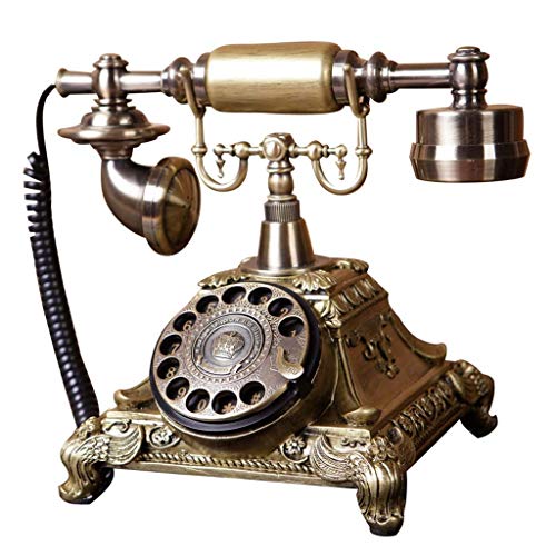 Sooiy Teléfono Fijo Teléfono Retro clásico Viejo de la Vendimia marcar Moda del Estilo de Tabla del Escritorio de Ministerio del Interior Espiral Cable de teléfono rotatorio teléfono, Estudio, Hotel,