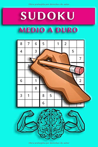 Sudoku medio a duro: ¡Colección de 60 rompecabezas y soluciones, nivel medio-difícil, toneladas de desafíos para tu cerebro! Con las respuestas al final del libro, dimensiones 9x6 76 páginas