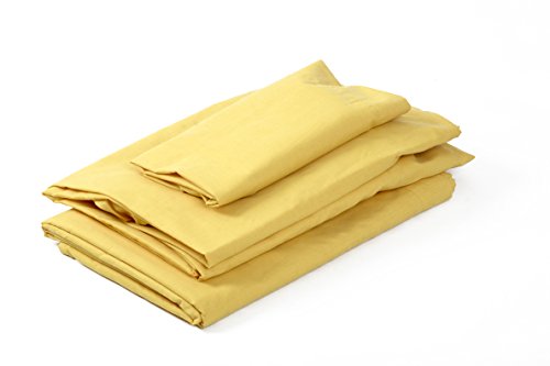 Towel Home - ¡En Oferta! Sábana Bajera Ajustable (Todas Las Medidas) (Amarillo, 80cm (80x180/190cm))