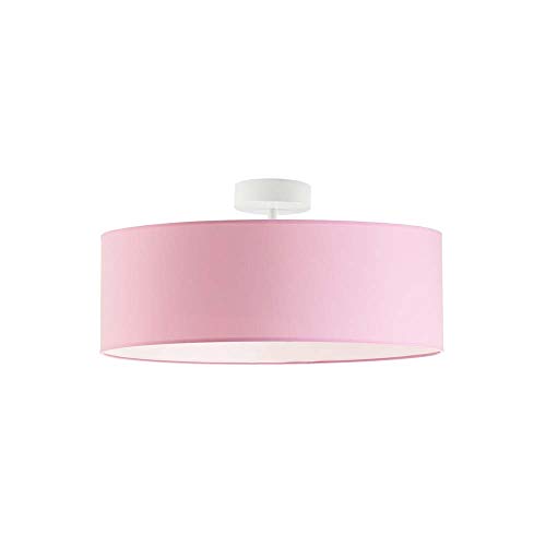 WENECJA fi - Lámpara de techo (50 cm, 4 bombillas E27), color rosa claro y blanco