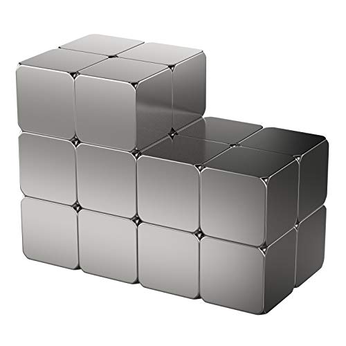 20 x Cubos magnéticos de neodimio | Imán/Imanes |7 x 7 x 7 mm | niquelados (NiCuNi) | Fuerza de sujeción (fza. sujec.): aprox~ 3 kg | 20 uds. Cubo magnético