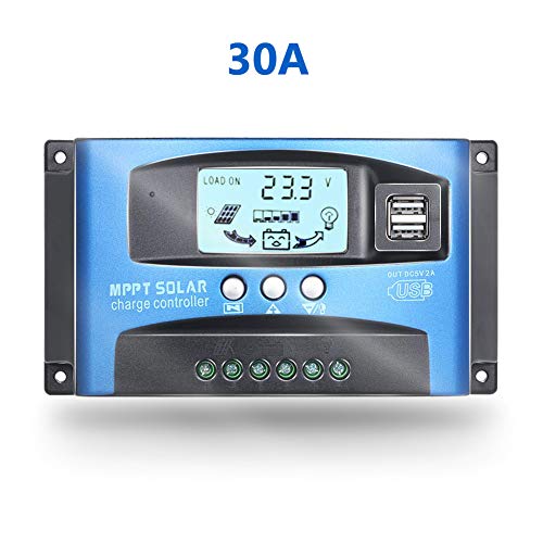 30A MPPT Controlador de carga solar con pantalla LCD, modos de control de carga múltiple (30A)