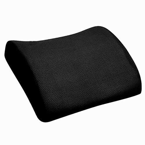 Almohada lumbar de parte posterior - TOOGOO(R)Almohada lumbar de parte posterior de asiento de silla para oficina coche y casa de color negro