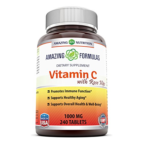 Amazing Formulas Vitamin C with Rose Hips - 1000mg, 240 tablets, Promotes Immune Function*