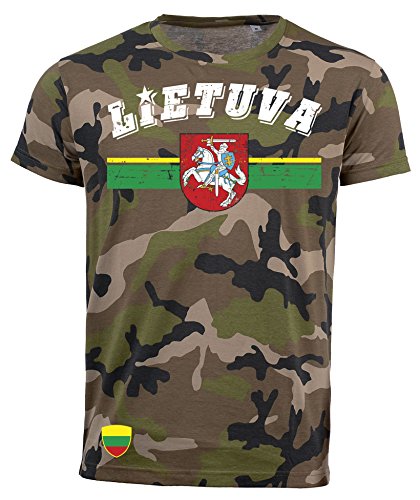 aprom Camiseta Lituania Lietuva camuflaje NC D03 Negro
 XL
