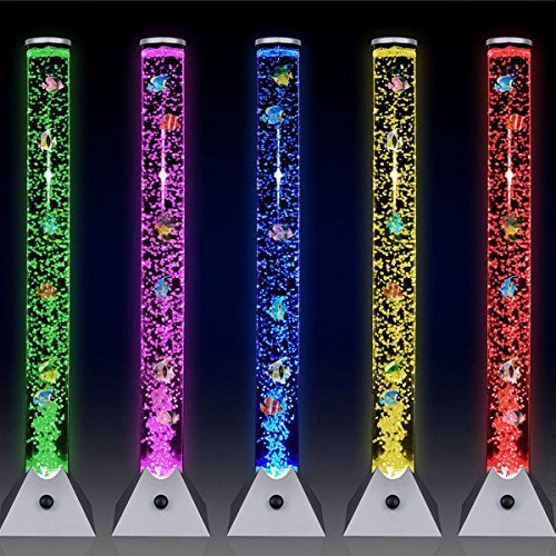 Cambia de Color Led Sensory Humor Burbuja Luz Pez Agua Torre Tubo de Lámpara 90cm Alto