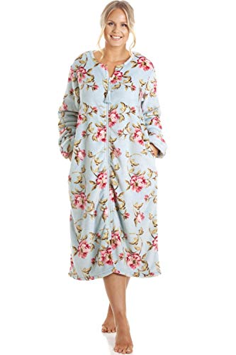 Camille Mujeres Floral Katie Zip Robes 46-48 Blue Floral