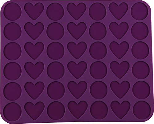 Dr.Oetker Flexxibel Love of Silicone - Alfombrilla para hornear (42 tazas, 36 x 29 cm, 36 x 29 x 5 cm), color violeta