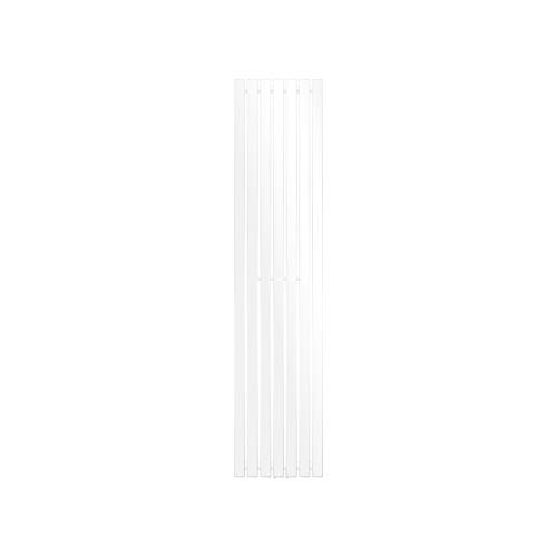 ECD Germany Radiador toallero para baño - 370 x 1600 mm - Blanco - Plano - Diseño vertical - Toallero de agua - Radiador de diseño - Calentador de baño - Calefaccion de pared - No eléctrico