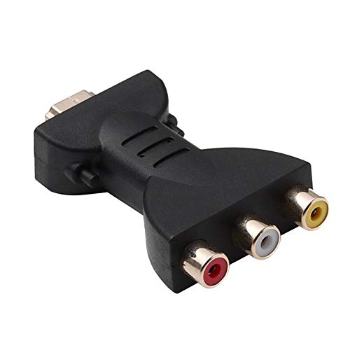 ghfcffdghrdshdfh AV Digital Signal HDMI to 3 RCA Audio Adapter Component Converter Video Black