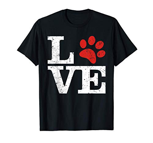 I Love My Dog's Paw Dogs Lover Gift Camiseta