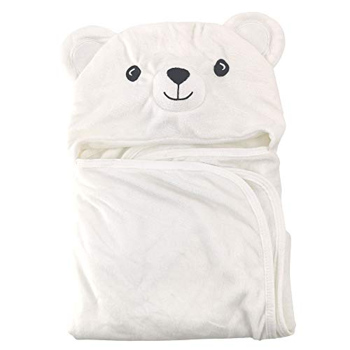 InnoBeta Toalla de baño con capucha de bambú orgánico, ultra suave y súper absorbente, con capucha para niños pequeños con diseño de cara de oso | Gran regalo de ducha para niños o niñas