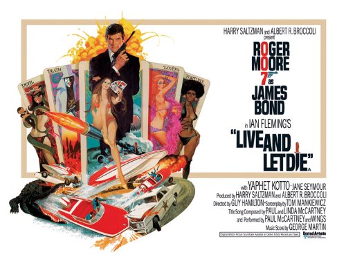 James Bond Pyramid International - Lienzo (en inglés, 60 x 80 cm), diseño de Cartel de Vive y Deja Morir