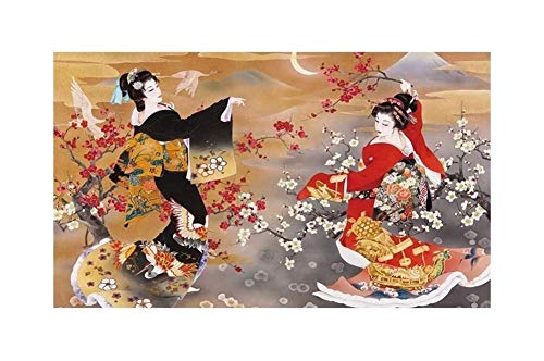 JAZC Puzzles 500/1000/1500 Piezas de Kimono Belleza de Madera de Pintura de Rompecabezas único Regalo decoración casera Moderna (Size : 1500pc)