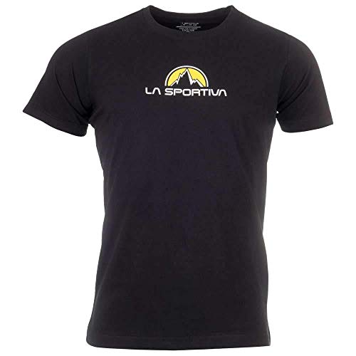 La Sportiva Footstep tee Camiseta, Unisex Adulto, Black, XL