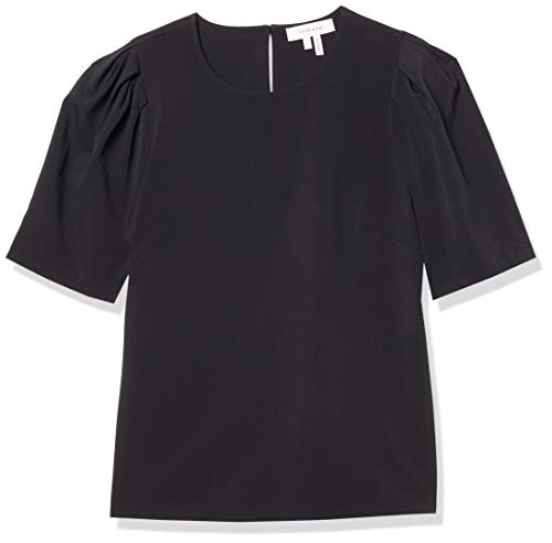 Lark & Ro Stretch Woven Half Sleeve Top dress-shirts, Azul Marino Oscuro, US M (EU M - L)