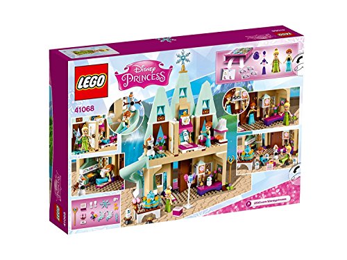 LEGO Disney Princess - Celebración en el Castillo de Arendelle, Juguete de Construcción del Palacio de Frozen, Incluye MiniFiguras de Olaf y de Elsa y Anna (41068)