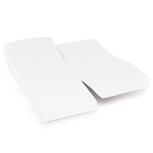 Linnea Arnaud - Protector de colchón, Impermeable, Color Blanco, 2 x 80 x 200, Compatible con Cama articulada, Esquinas de 30 cm