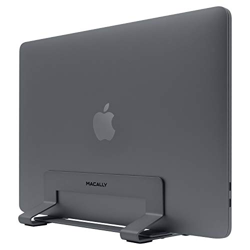 Macally VCSTAND - Soporte de Acero para MacBook, MacBook Air, MacBook Pro y Cualquier Ordenador portátil Entre 0,63 y 1,19 Pulgadas a 3 cm, Color Gris Espacial