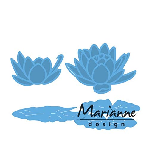 Marianne Design Troqueles con Diseño Tiny'S Lirio De Agua S, Metal, Azul, 9.5 x 13 x 0,5 cm