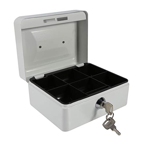 Mini Caja Fuerte - Caja Fuerte para Llaves de Acero con Cerradura Caja para boleto de 4 Colores (Color : Blanc)