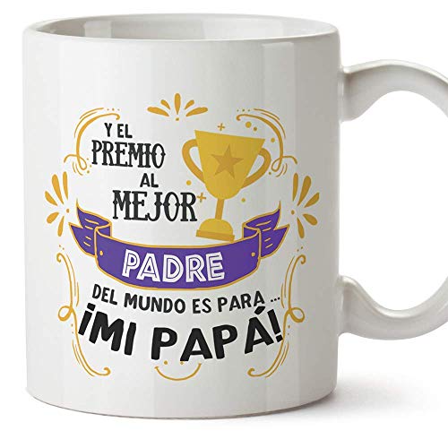 MUGFFINS Taza Papá (Premio al Mejor Padre() - Regalos Originales y Divertidos para el Día del Padre