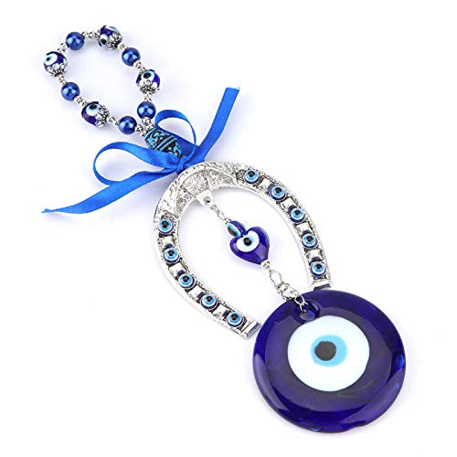 Oumefar Colgante de mal de ojo turco, amuleto turco, azul maligno de ojo, para colgar en la pared, decoración del hogar, protector musulmán
