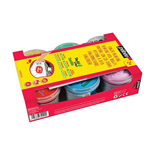 Pébéo 634190 Tacticolor Textile - Set de Pintura para Tela (6 tarros de 100 ml), Colores nacarados Variados