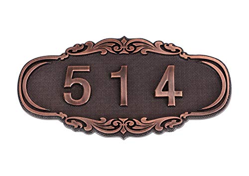Placa de números de casa personalizada vintage con placa de números personalizada, para casa, apartamento, oficina, hotel, venta al por menor (sólo 3-4 números personalizados #4)