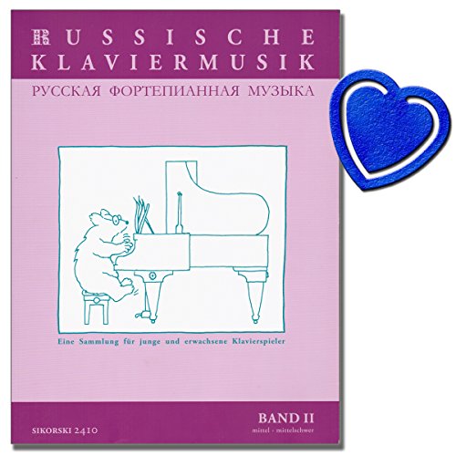 Russe Piano bande 2 – Une collection pour les jeunes et adultes Pianiste – PIANO ET Notes de musique avec cœur Note Pince
