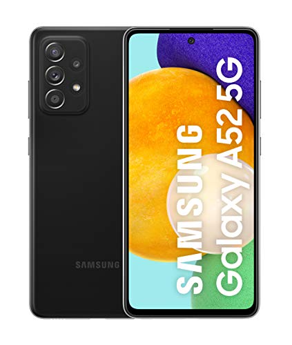 Samsung Smartphone Galaxy A52 5G con Pantalla Infinity-O FHD+ de 6,5 Pulgadas, 6 GB de RAM y 128 GB de Memoria Interna Ampliable, Batería de 4500 mAh y Carga Superrápida Negro (Version ES)