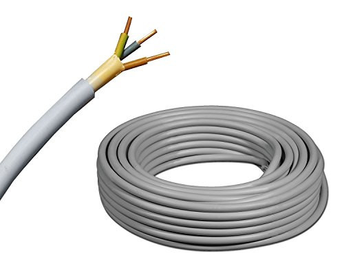 Se vende por metros exactamente: NYM-J 3 x 4 mm² (mm2) cable de instalación – gris – selección en tramos de 1 metro – Ejemplo: 5 m – 10 m – 15 m – 18 m – 20 m – 25 m – 50 m, etc.