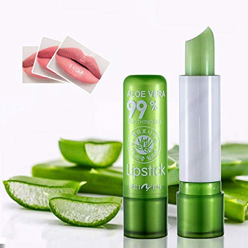 Set 2 Lipstick pintalabios mágico 99% Aloe Vera. Barras de labios hidratante duradero. Cambia de color con la temperatura 2unidades