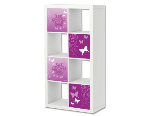Stikkipix Mariposa Cascarillo para muebles | ER01 | Adhesivos adecuados para el estante EXPEDIT/KALLAX de IKEA (mueble no incluido)