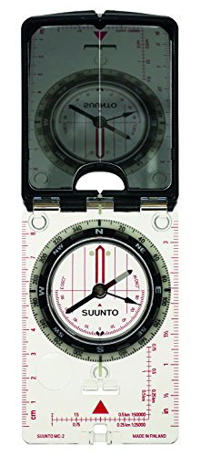 Suunto MC-2 Mirror Compass Brújula, Spiegel-und Peilkompass MC-2/360/D/L CM/IN NH, Black, Blanco, Talla Única