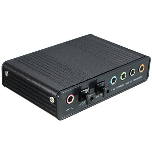TOOGOO External USB 5.1 Tarjeta de sonido 3D Audio Virtual 7.1 Channel Converter Cable