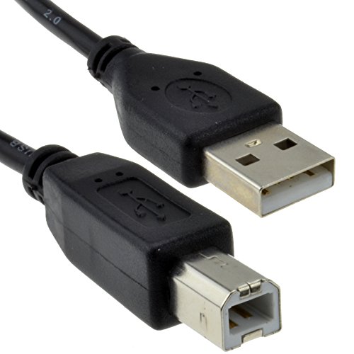 USB 2,0 24AWG Alto Velocidad Cable Impresora Cable A a B Negro 0,25 m 25 cm [0.25 Metros/0,25m]