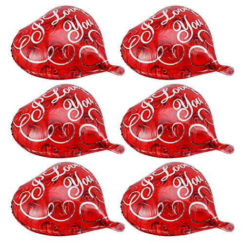 VALICLUD 10Pcs Globos de Papel de Corazón de Amor Romántico Globo de Corazón de Boda Cumpleaños Festival de Bodas Decoraciones Del Día de San Valentín (Rojo)
