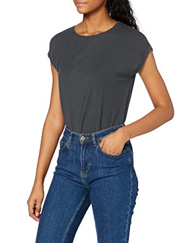 Vero Moda Vmava Plain SS Top Ga Noos Camiseta, Gris (Asphalt Asphalt), 42 (Talla del Fabricante: Large) para Mujer
