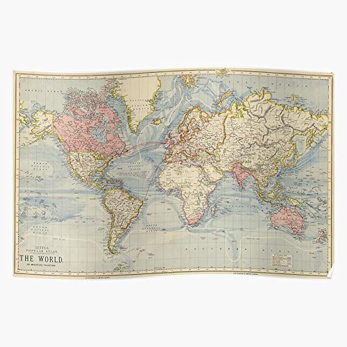 World Of Antique The Historical Map Vintage Geography Old Home Decor Wall Art Print Poster ! Home Decor Wall Art Print Poster !