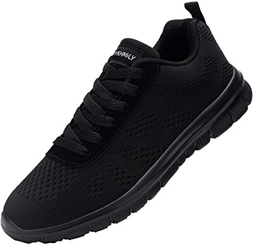 Zapatos de Seguridad Hombres Zapatillas de Seguridad Calzado Seguridad Zapatos de Trabajo con Punta de Acero Respirable Construcción Zapatos(Negro,44)