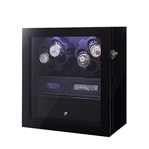 ZCXBHD Automático Cajas Giratorias para Relojes con LCD Monitor, 8 Girar Modo Y Mudo Motor, Relojes Caja (Color : Black(4+5))