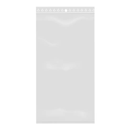 100 bolsas de plástico con cierre de cremallera transparente (10 x 20 cm)