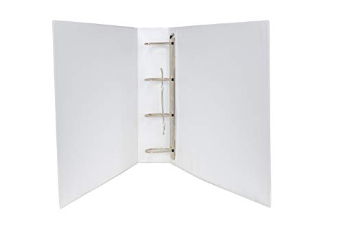 Archivador DIN A 3, PVC, formato apaisado en blanco, 65 mm de ancho de lomo, 4 unidades, altura de relleno 50 mm