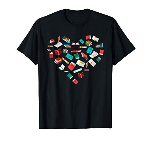 Bibliófilos Regalo Día De San Valentín Libros Corazón Leer Camiseta