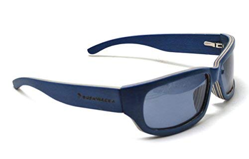 BUSHWACKA Nuevo Sierra Azul Polarizado Gafas de sol laminados de madera hechos a mano Gafas de sol de diseño curvas Gafas de sol de madera