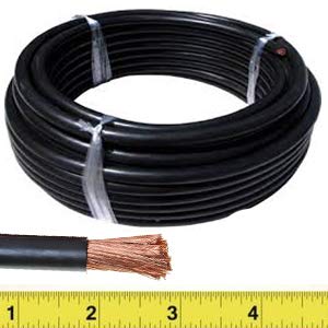 Cable para Baterías H07V-k Rojo o Negro | Por Metros | Todas las secciones. 10mm2|16mm2|25mm2|35mm2|50mm2|70mm2 (Negro 50mm2 sección)