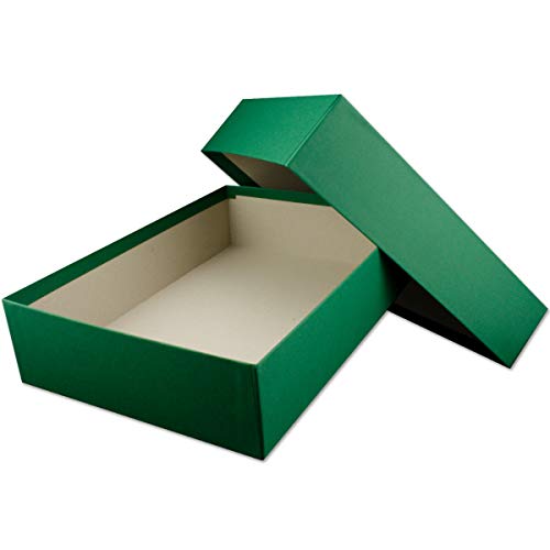 Cajas de almacenamiento y regalo de alta calidad, 1 unidad, DIN A4, color verde oscuro, 302 x 213 x 70 mm